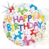 18"圓形-氣球狗祝生日快樂 (B86917)  240.NTD