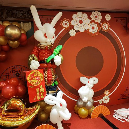 可愛兔子造型氣球藝術佈置｜糖果屋氣球 Sweet Balloon