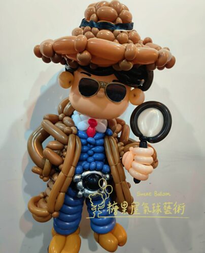 反毒活動 卡通人物氣球裝飾 偵探角色造型