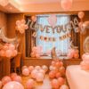 I LOVE YOU 房間氣球佈置