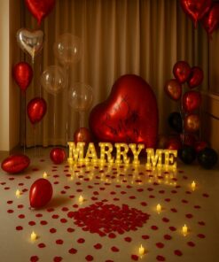 氣球佈置 LOVE 求婚場景